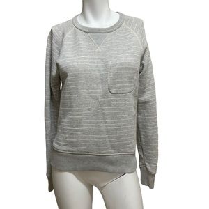 Outerknown Gray & White Striped Lightweight Sweatshirt Cozy sz XS